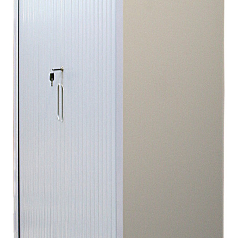 Металева офісна шафа з дверима типу жалюзі