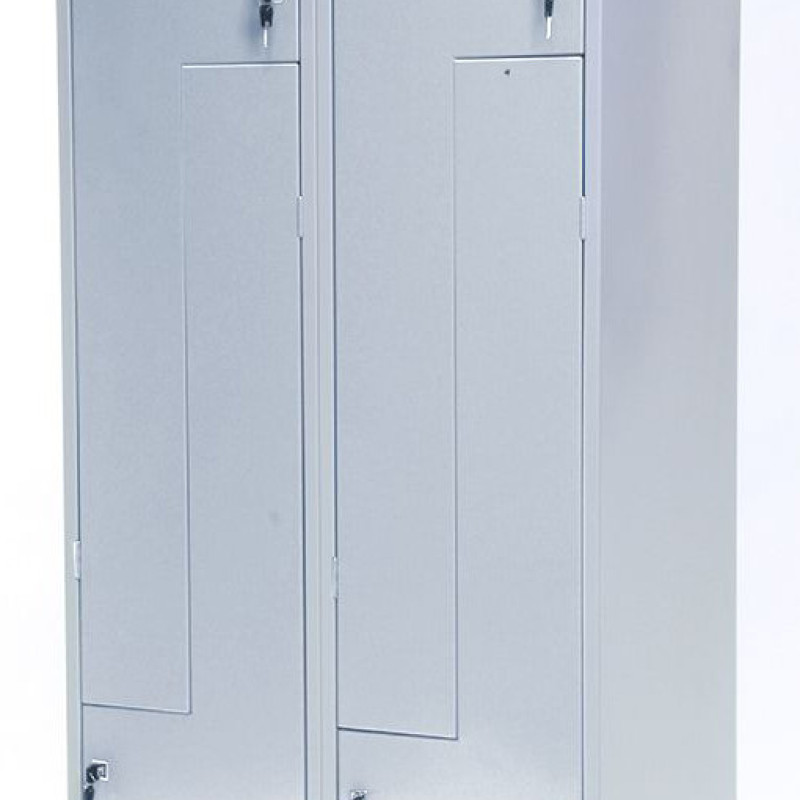 Шафа гардеробна металева з Г-подібними дверима