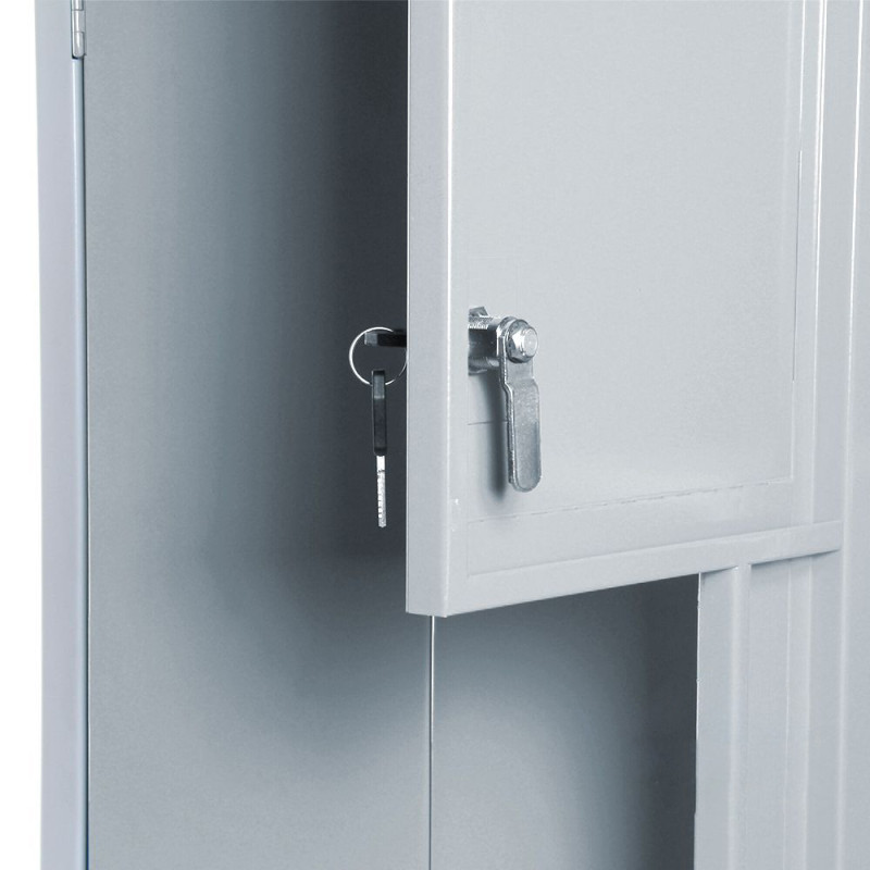 Шафа гардеробна металева з Г-подібними дверима