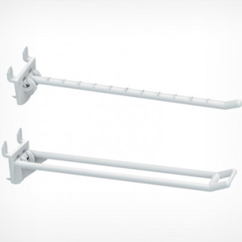 Гачок одинарний пластиковий 100 мм білий