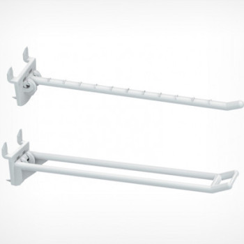 Гачок одинарний пластиковий 150 мм білий