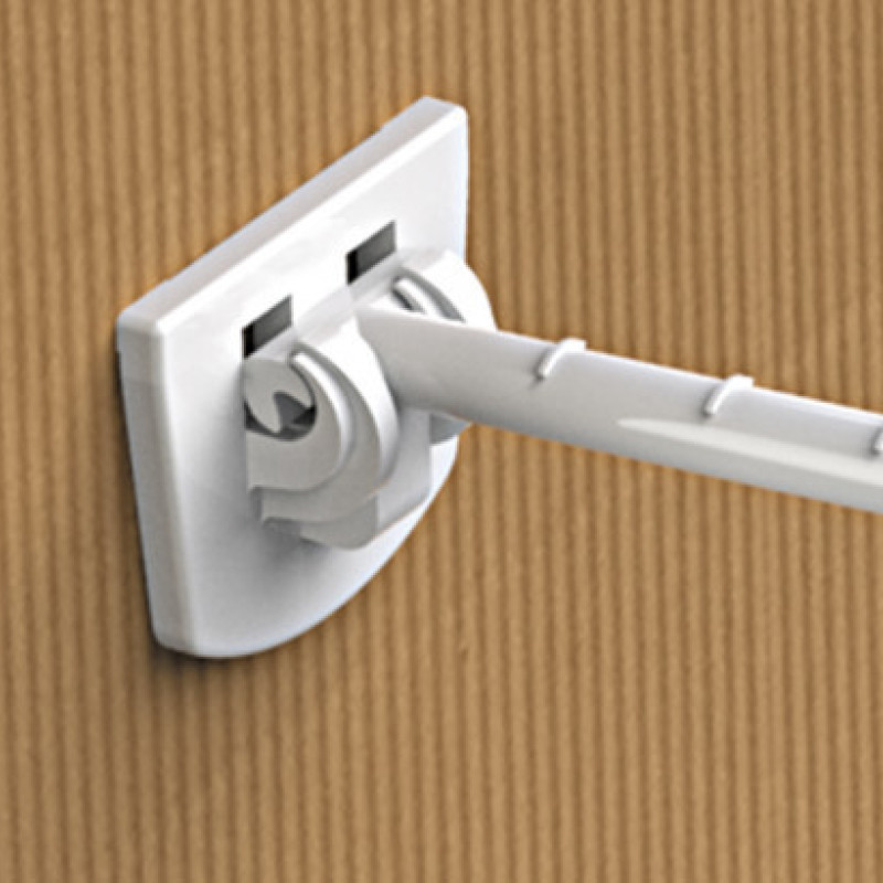 Гачок подвійний пластиковий 200 мм білий