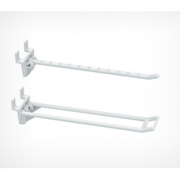 Гачок подвійний для економпанелей пластиковий 100 мм білий