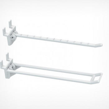 Гачок подвійний для економпанелей пластиковий 150 мм білий