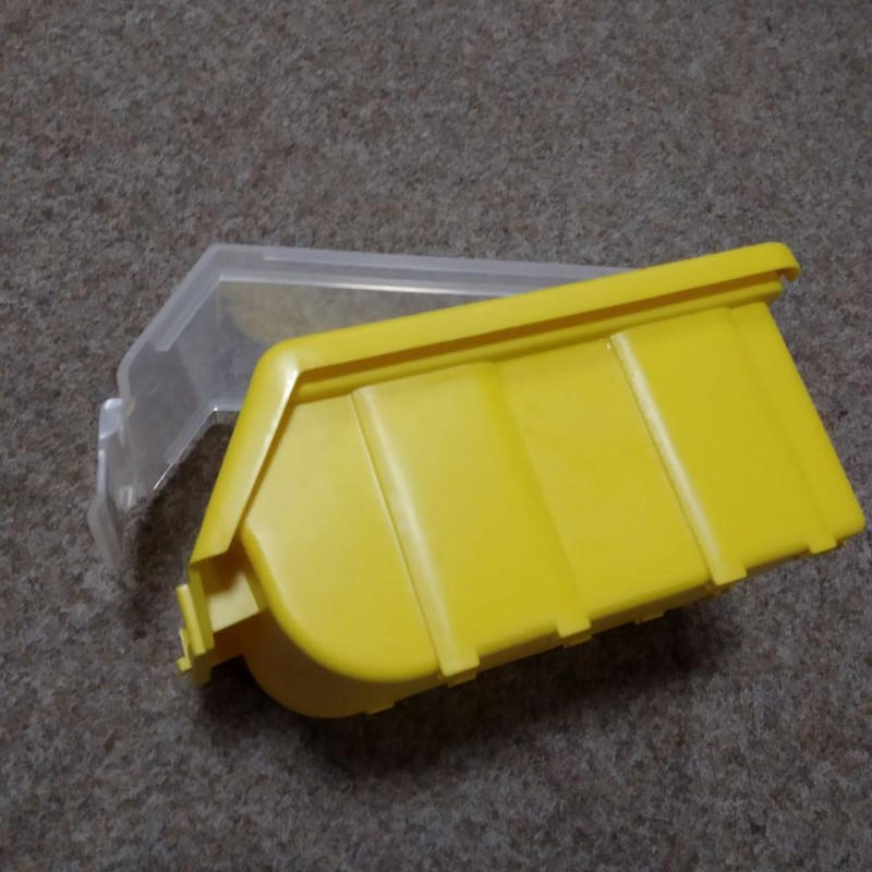 Ящик складаний жовтий із прозорою кришкою 175х110х75 мм