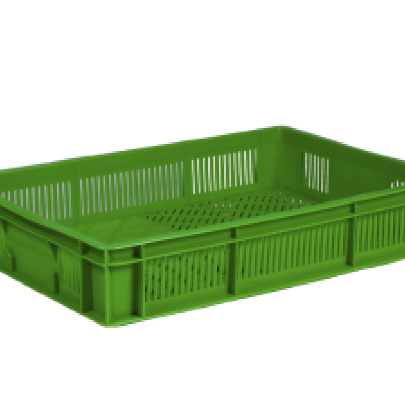 Ящик пластиковий 600х400х110 зелень втор.