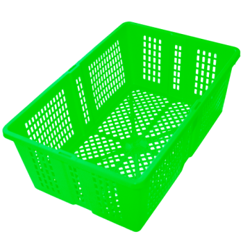 Ящик пластиковий перфорований 350х235х130 салатовий