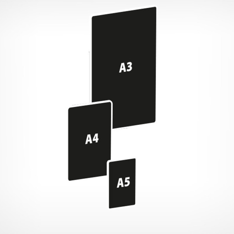 Чорна табличка для нанесення написів А8 А2 (420х594 мм)