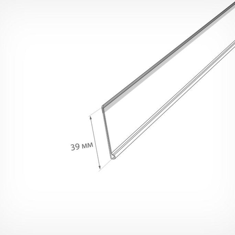 DBR39 Цінникотримач поличковий самоклеючий Червоний, 1000