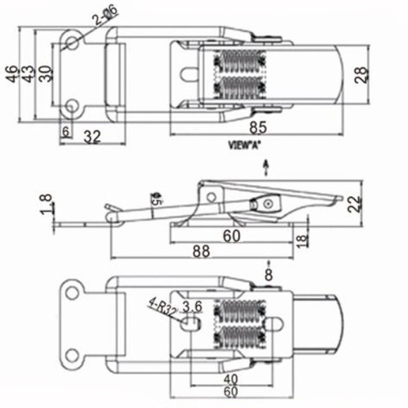 Засувка DK054 з оцинкованої сталі