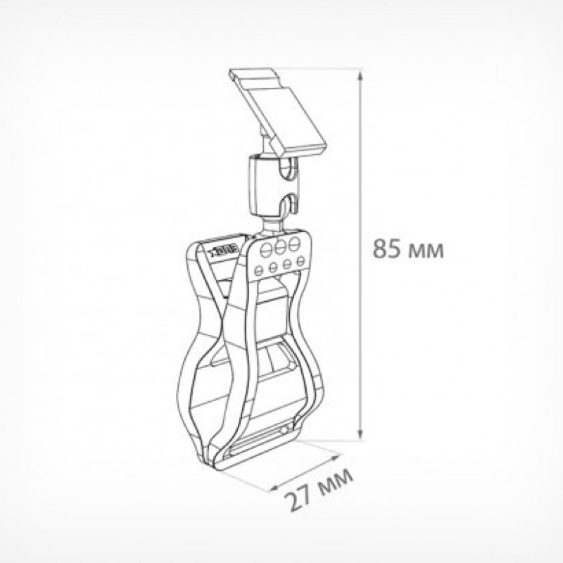FX-PC Тримач касет цін на прищіпці чорного кольору