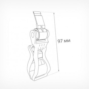 Тримач касет цін на прищіпці з регульованим кутом нахилу