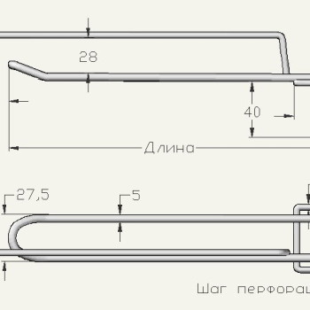 Подвійні гачки з цінникотримачем торгівельні на сітку