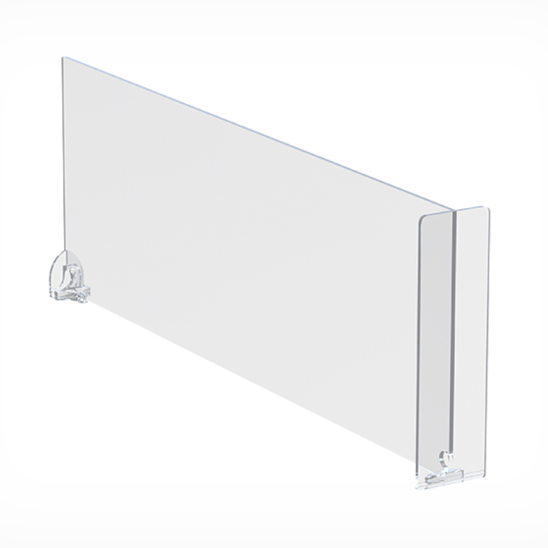 DIV120-ВT120 Пластиковий розділювач висотою 120 мм c переднім обмежувачем 120 мм, довжина 345 мм