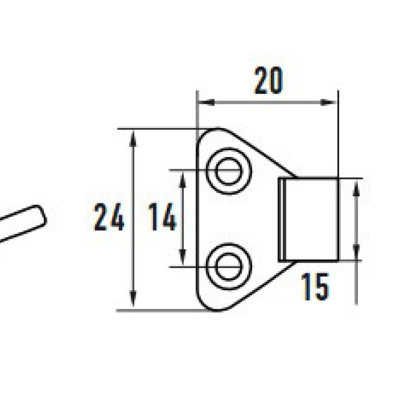 Засувка нержавіюча 701  L А4 AISI 316 (93,5-107,5 x 28 мм)