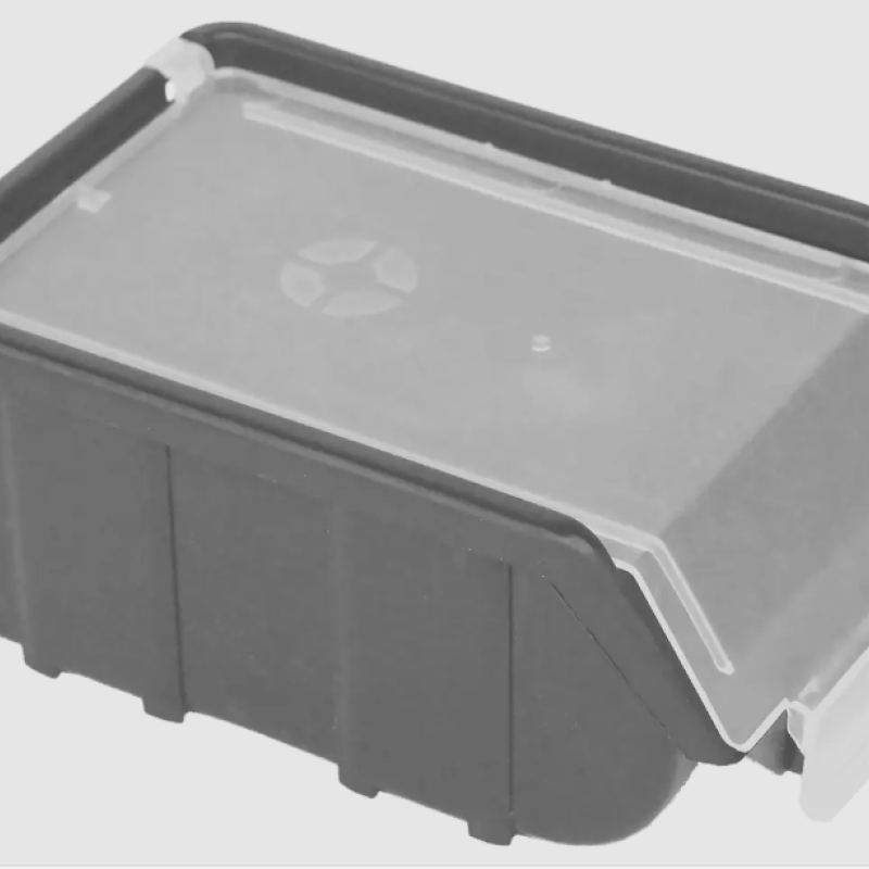 Ящик складський з прозорою кришкою 175х110х75 мм металік