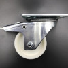 Колеса поворотні з гальмом, підшипник ковзання 80 мм, поліпропілен (110 кг навантаження))