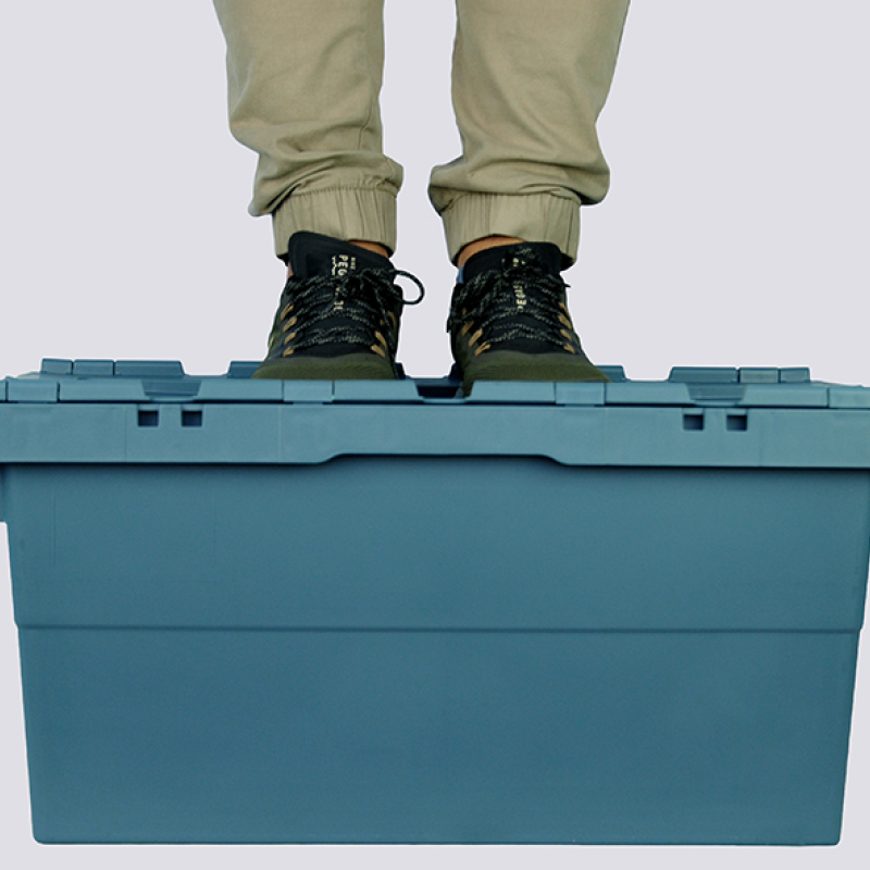 Ящик пластиковий з кришкою 600х400х345 для дистрибуції N6433-ALC