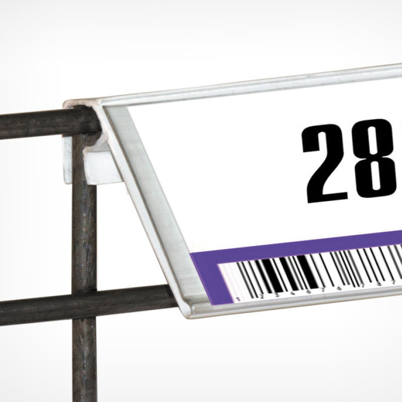 KE39 Цінникотримач для кріплення на кошики з металевих прутів, 1м 1250