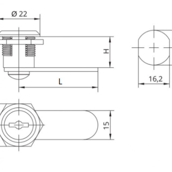Замок поштовий пластиковий, 1 секрет