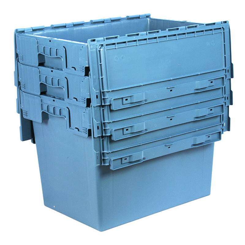 Ящик пластиковий з кришкою 600х400х435 для дистрибуції N6442-ALC