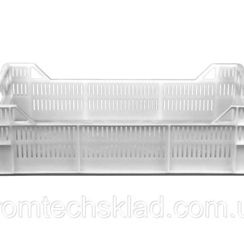 Ящик пластиковий 600х400х160/120 зелений цільне дно вторинний