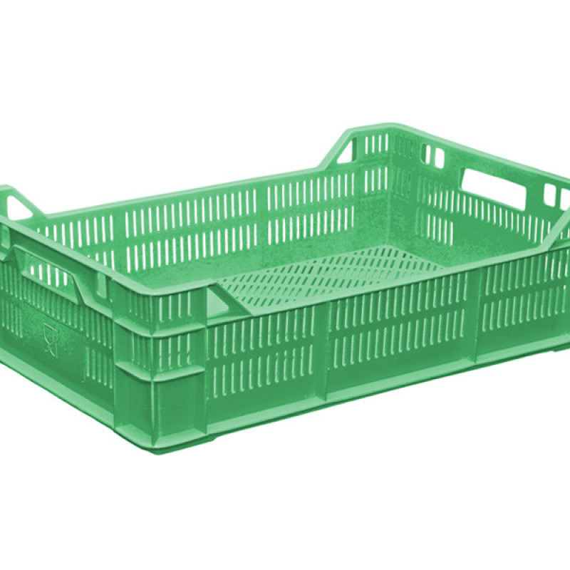 Ящик пластиковий 600х400х160/120 зелений вторинний