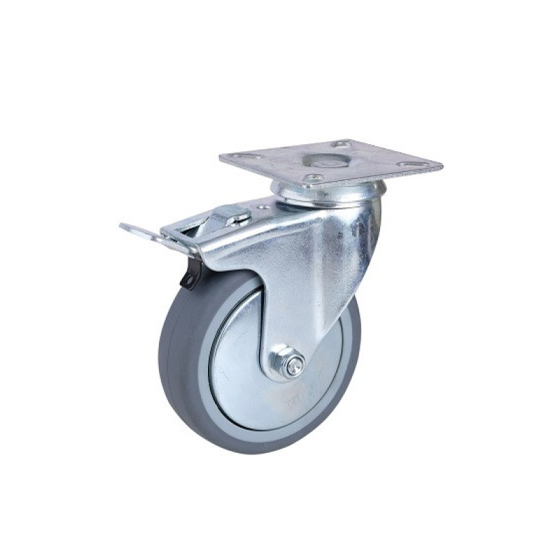 Колесо 100 мм апаратне з поворотним кронштейном з майданчиком