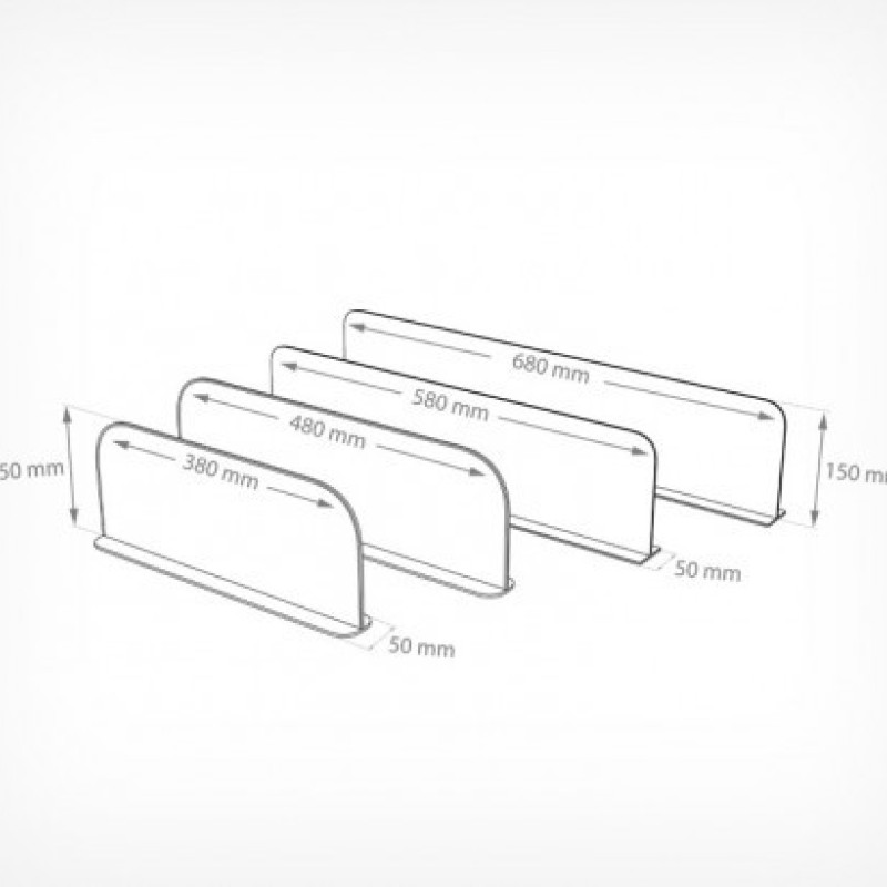 T-розділювач магнітний, висота 150 мм 480