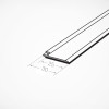T-RAIL30 TM Т-профіль пластиковий шириною 30 мм для кріплення розділювачів на полиці на магнітній стрічці