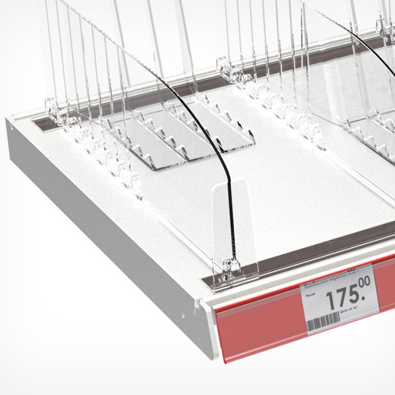 T-RAIL 30 Т-профіль пластиковий шириною 30 мм для кріплення розділювачів на полиці 1330