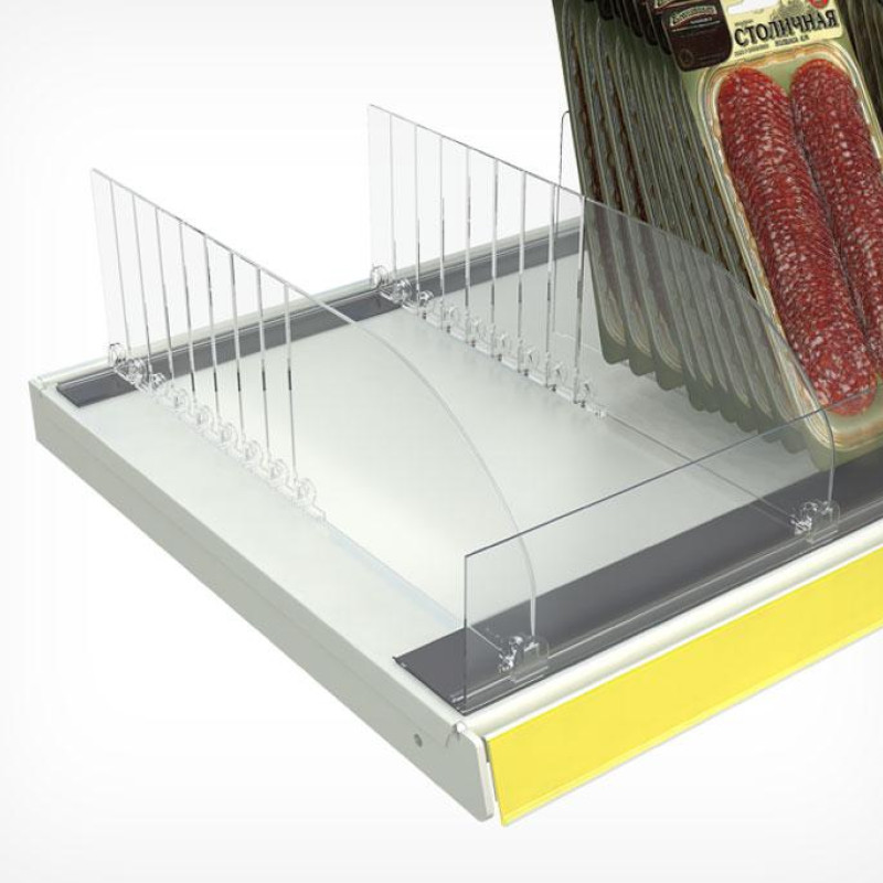 L-RAIL 80-TM Обмежувач передній пластиковий висотою 80 мм з Т-профілем на магнітній стрічці 1250