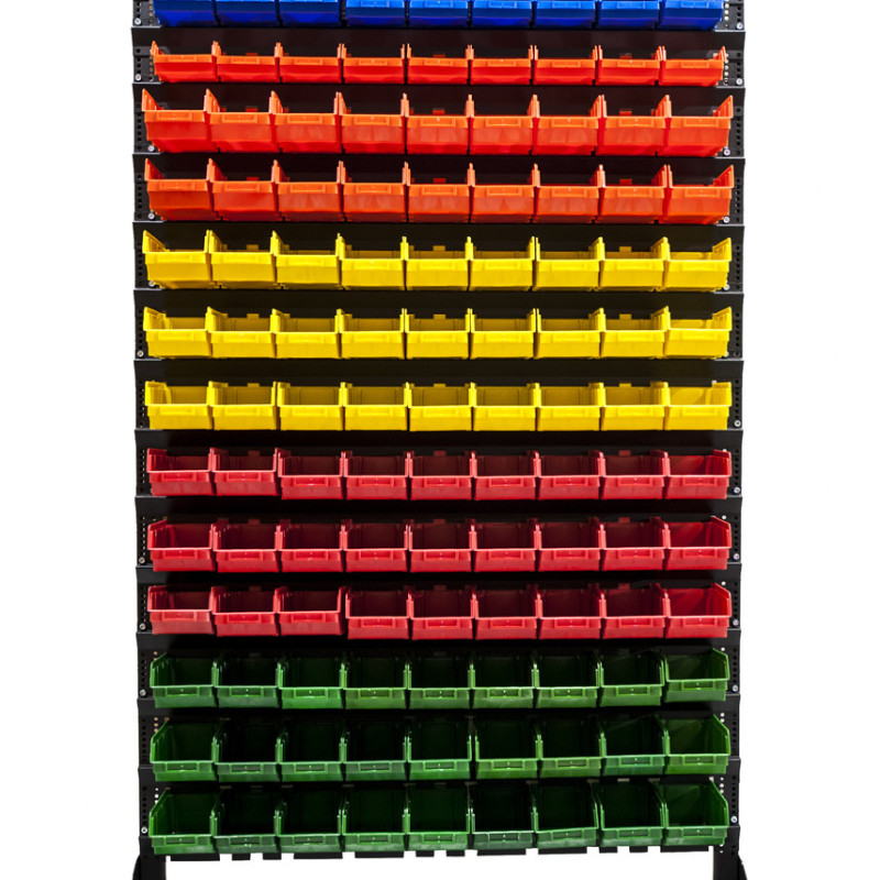 Ящик 703 ПРЕМІУМ 100х100х50 мм для зберігання метизів сірий