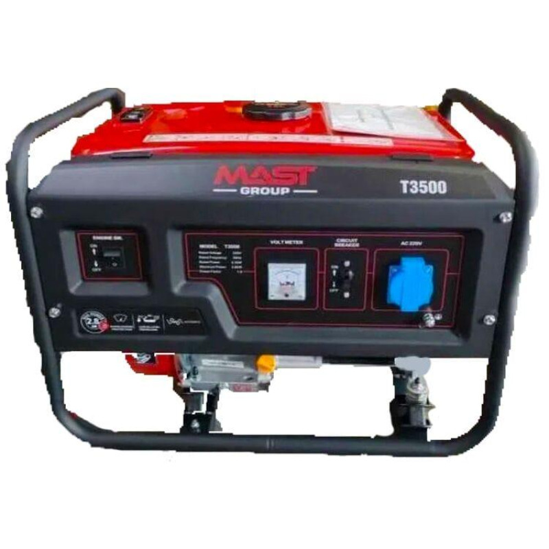 Бензиновий генератор 2.8 кВт с AVR, 7 HP, 230V, MAST GROUP T3500