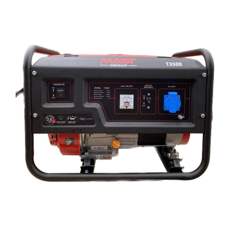 Бензиновий генератор 2.8 кВт с AVR, 7 HP, 230V, MAST GROUP T3500