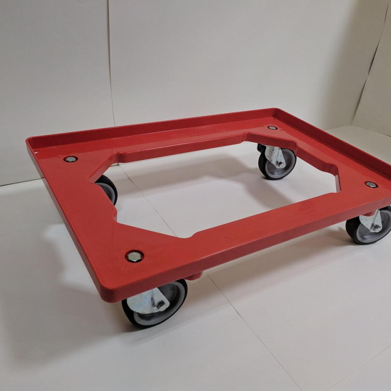 Візок для перевезення ящиків 620х420х160 мм червоний