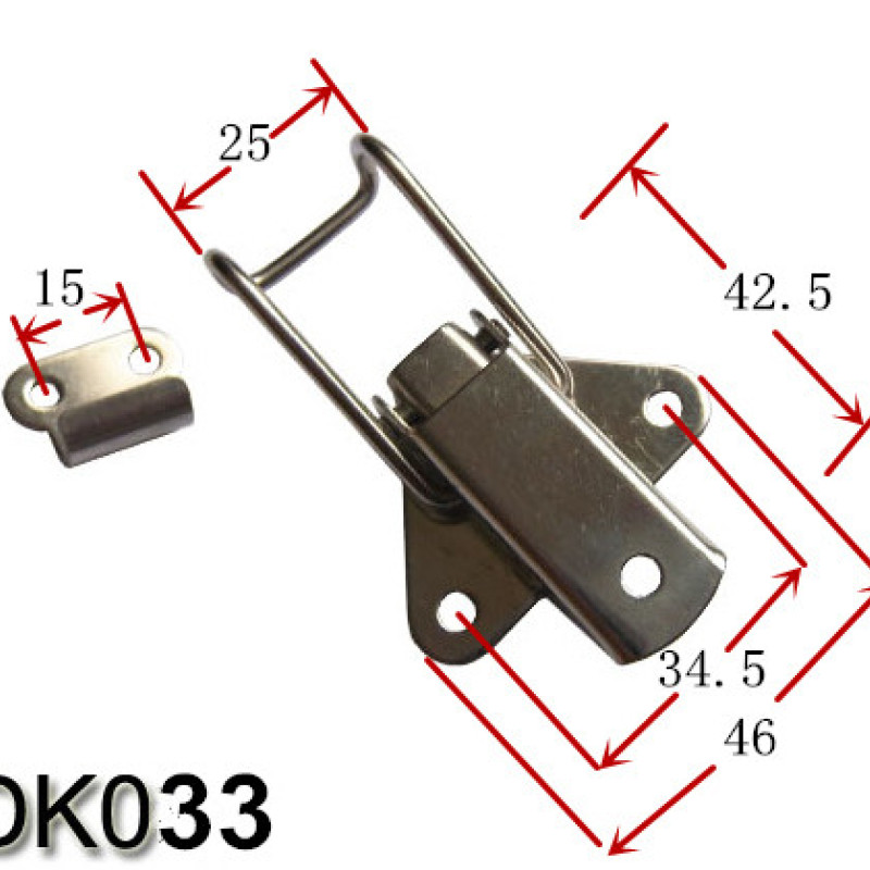 Засувка MV033 із нержавіючої сталі (без гачка)
