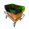 Підставка на колесах для кошиків, накопичувач для кошиків
