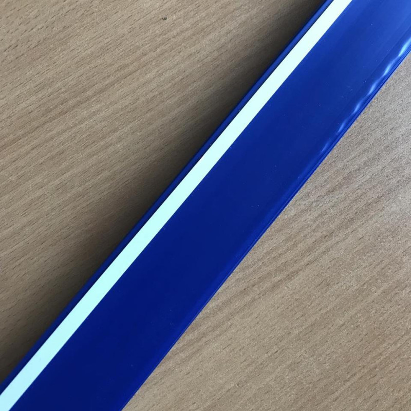 DBR39 - 100 см. Цінникотримач поличний на скотчі, синій RAL 5002