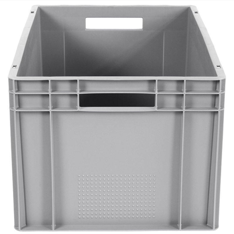 Ящик пластиковий 600х400х320 мм сірий суцільний