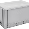 Ящик пластиковий 600х400х320 мм сірий суцільний