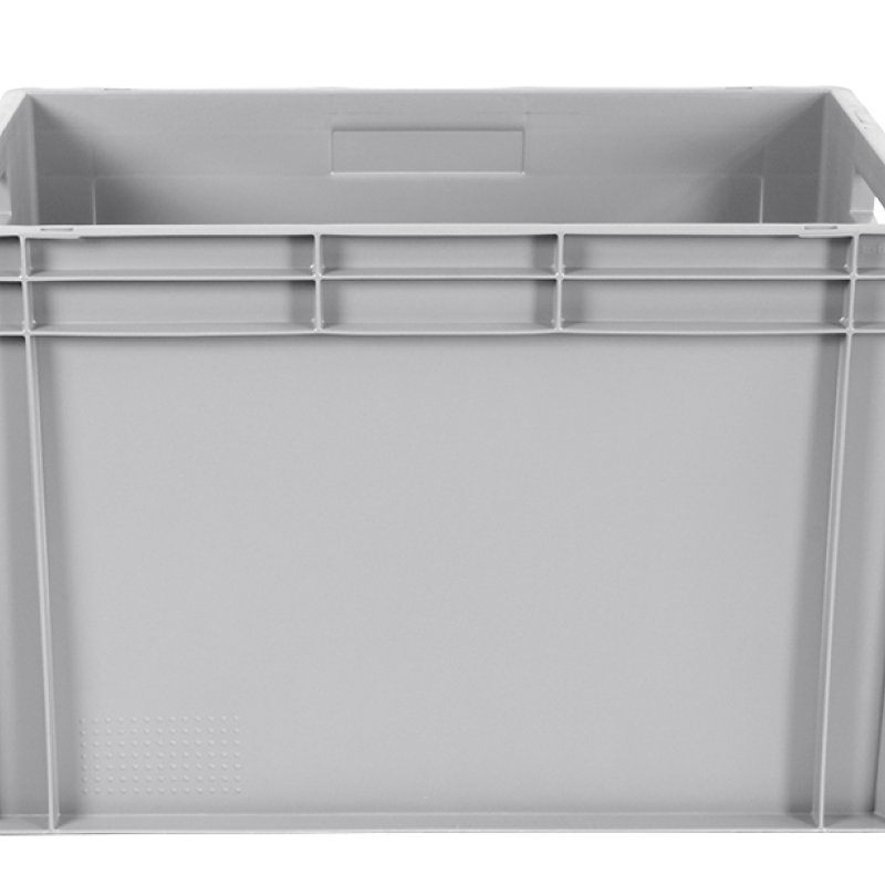 Ящик пластиковий 600х400х400 мм сірий суцільний