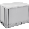 Ящик пластиковий 600х400х400 мм сірий суцільний