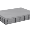 Ящик пластиковий 800х600х120 мм сірий суцільний