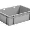 Ящик пластиковий малогабаритний 400*300*120 сірий суцільний