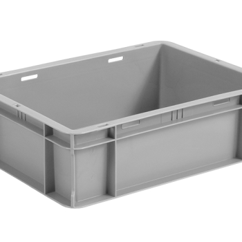 Ящик пластиковий малогабаритний 400*300*120 сірий суцільний