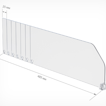 DIV120 роздільник Пластиковий висотою 120 мм без обмежувача (335-485 мм)