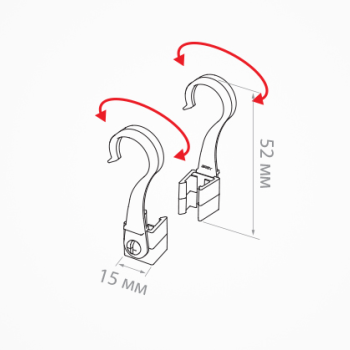 Гачок для рамки (пара) на трубу