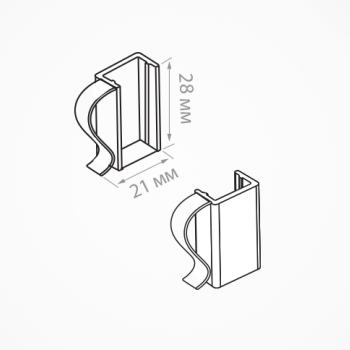 Кліпса для кріплення рамок на кошик із  дроту (пара)