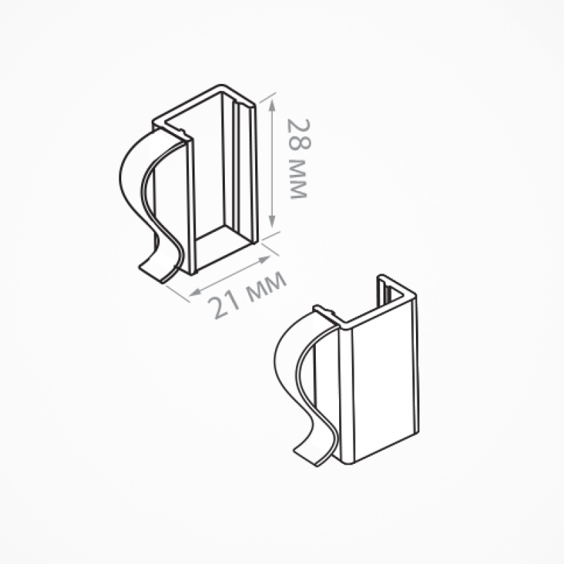 Кліпса для кріплення рамок на кошик із  дроту (пара)